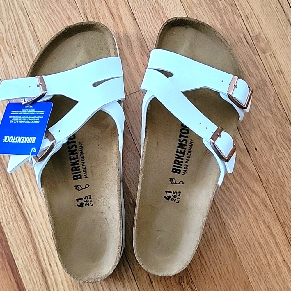 Womens White Birkenstock- Size 41